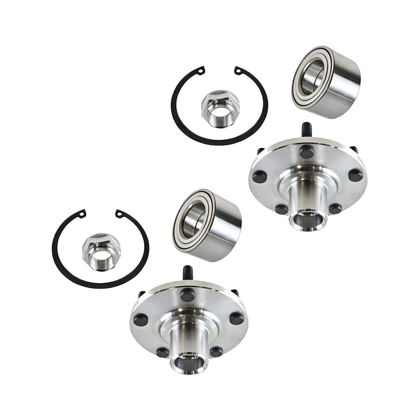 2 Sets Front Wheel Hub and Bearing Kit D44600SJKJ00 for Honda CR-V 2012-2016