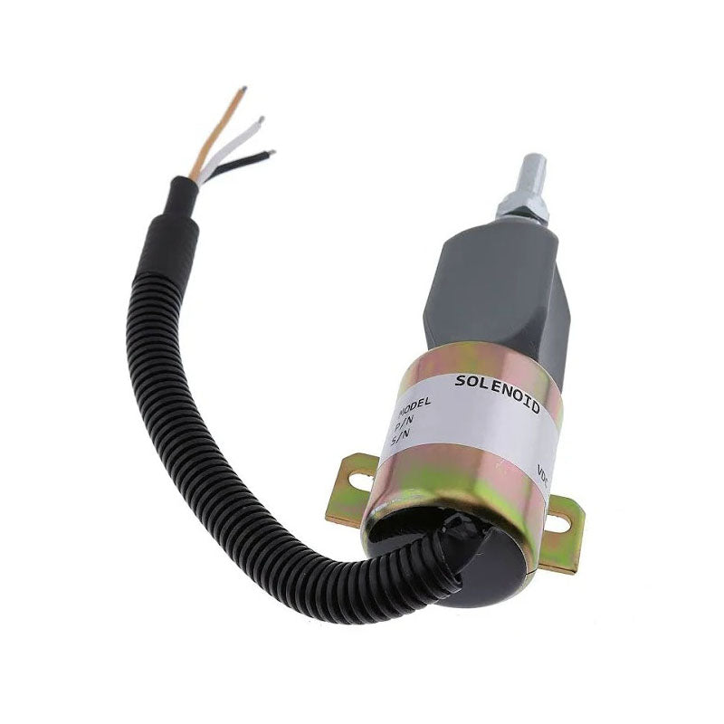 24V 3 Wires Stop Solenoid 600-815-7550 SA-4269-24 for Komatsu 4D102E-1 6D102E-1 4D95L-1 Engine WA320 WA320-3 D41E-6 GD355A-3 - KUDUPARTS