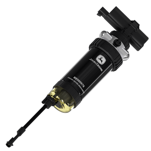 24V Fuel Filter Assembly With Sensor RE560678 for John Deere Excavator 210GLC Loader 524K 544K Dozer 750P 750L 700K - KUDUPARTS