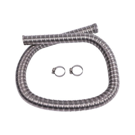 24mm Stainless Steel Exhaust Pipe(1m) 36061296 90394 with Clamps for Webasto Eberspacher - KUDUPARTS