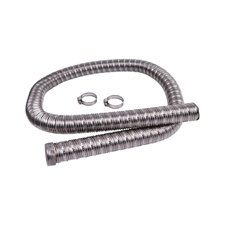 24mm Stainless Steel Exhaust Pipe(1m) 36061296 90394 with Clamps for Webasto Eberspacher - KUDUPARTS