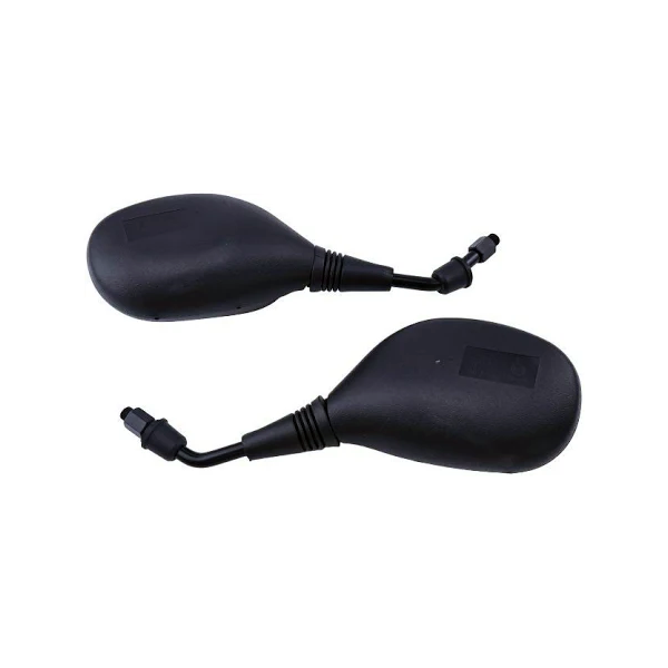 2 Pcs 10mm Black Plastic Rear View Mirror for 50cc 70cc 90cc 110cc 125cc 150cc 200cc 250cc Scooter ATV Dirt Bike