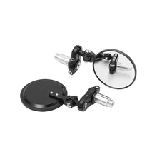 2 Pcs 7/8" 22mm Universal Aluminum Round Rearview Mirror for ATV Quad Scoter Scooter Mirrors Most Harley