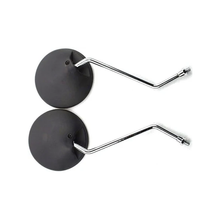 2 Pcs 8mm Adjustable Universal Antenna Style Retro Vintage Round Rearview Mirror for ATV Motorcycle Go-Kart Scooter Dirt-bike Mini-Bike