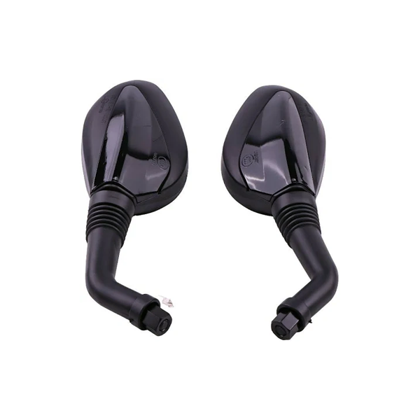 2 Pcs 8mm Clockwise Universal Fitment Rear View Mirror for GY6 Touring Bike Sport Bike Cafe Racer - KUDUPARTS