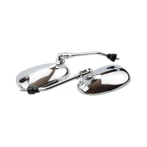 2 Pcs 8mm Silver Plating Rearview Mirror for 50cc 70cc 90cc 110cc 125cc 150cc 200cc 250cc Motorcycle Moped Scooter