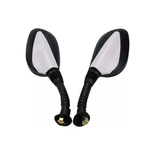 2 Pcs 8mm Silver Universal Rear View Mirror for GY6 50cc 125cc 150cc 250cc Scooter Moped Motorcycle - KUDUPARTS