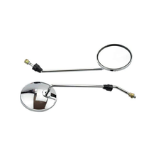 2 Pcs 8mm Thread Round Silver Plating Rearview Mirror for 50cc 70cc 90cc 110cc 125cc 150cc 200cc 250cc ATV Motorcycle Scooter