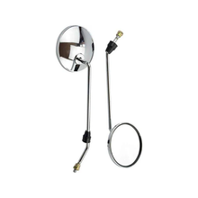 2 Pcs 8mm Thread Round Silver Plating Rearview Mirror for 50cc 70cc 90cc 110cc 125cc 150cc 200cc 250cc ATV Motorcycle Scooter