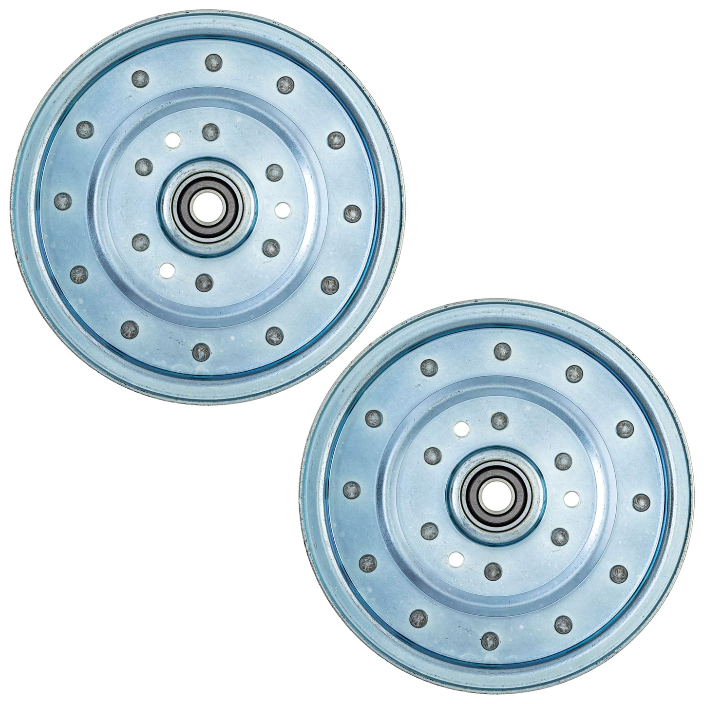 2 Pcs Flat Idler Pulley 5102831 5021976 5600184 for Ferris 5900500 5900708 5900781 5900783 5900943 5900993 Snapper 400Z 500Z Simplicity Mower