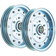 2 Pcs Flat Idler Pulley 5102831 5021976 5600184 for Ferris 5900500 5900708 5900781 5900783 5900943 5900993 Snapper 400Z 500Z Simplicity Mower