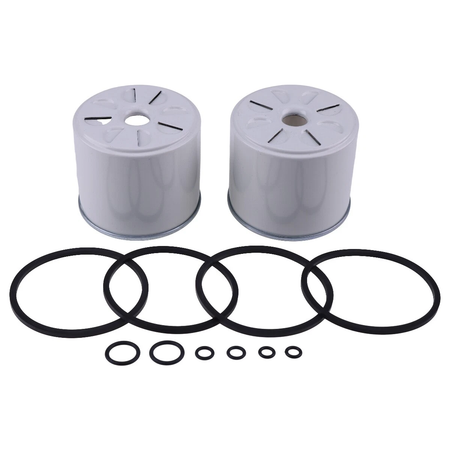 2Pcs Fuel Filter Element F003129 AT17387 for John Deere 400 350B 24 180 301 303 480 450 302 401 440 401B 300 570 544 401C 410 540 310 300B 380 350 - KUDUPARTS
