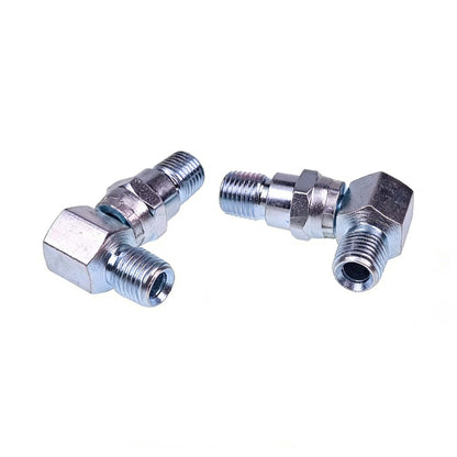 2 Pieces 90 Degree 1/4" Hydraulic Hose Swivel Elbow 21855 for Meyer Snow Plows
