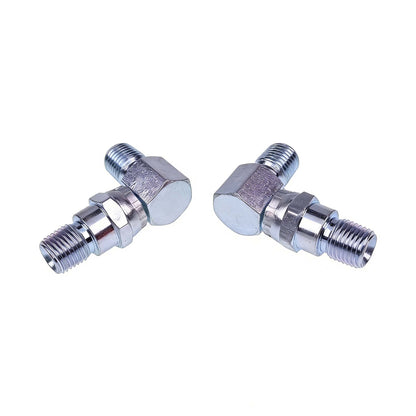 2 Pieces 90 Degree 1/4" Hydraulic Hose Swivel Elbow 21855 for Meyer Snow Plows