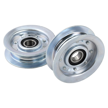 2 Pieces Flat Idler Pulley GY22172 for Briggs & Stratton Engine 441577 445577 44M777 John Deere Tractor S100 S160 X105 X110 X140