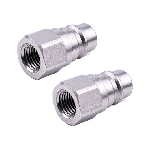 2 Pieces Male Hydraulic Connect Coupler AM37983 for John Deere Tractor 140 300 312 314 316 317 318 400 420 430 - KUDUPARTS