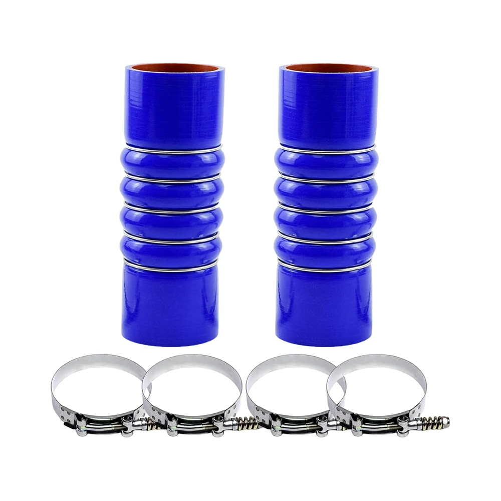 2 Pieces Silicone Upper Radiator Hose With Clamps F50-6308 28359 for Kenworth C500 T170 T2000 T270 T400 Peterbilt 335 337 340 348 365 367