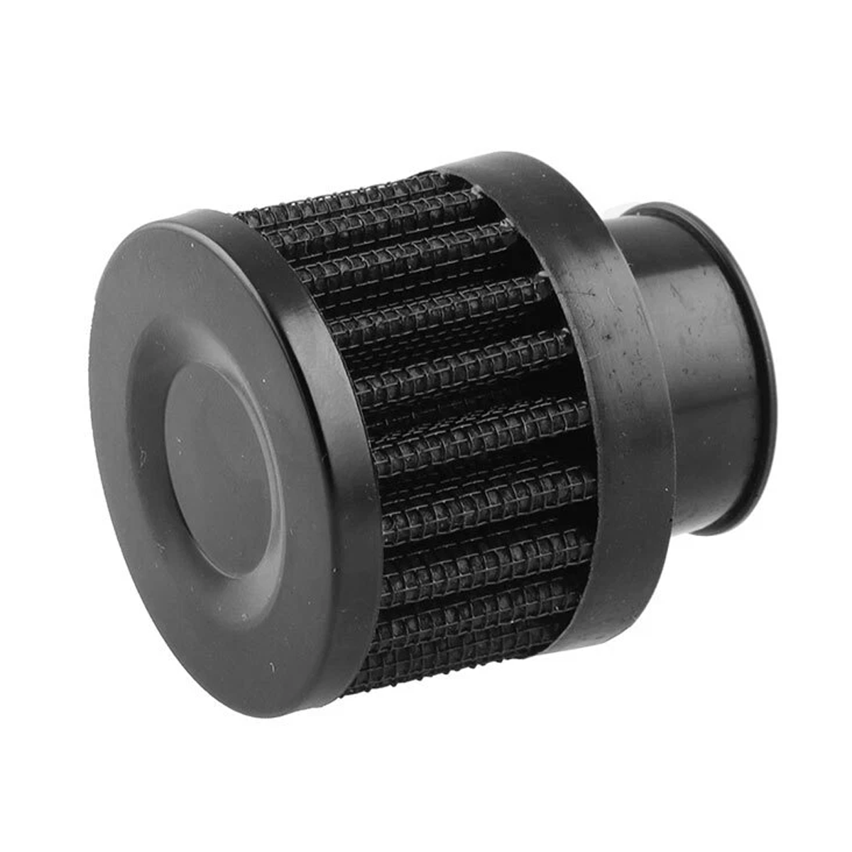 2 Pieces Universal 25mm Car Air Filter Intake Clip-On Respirator Cold Ventilation Crankcase Black
