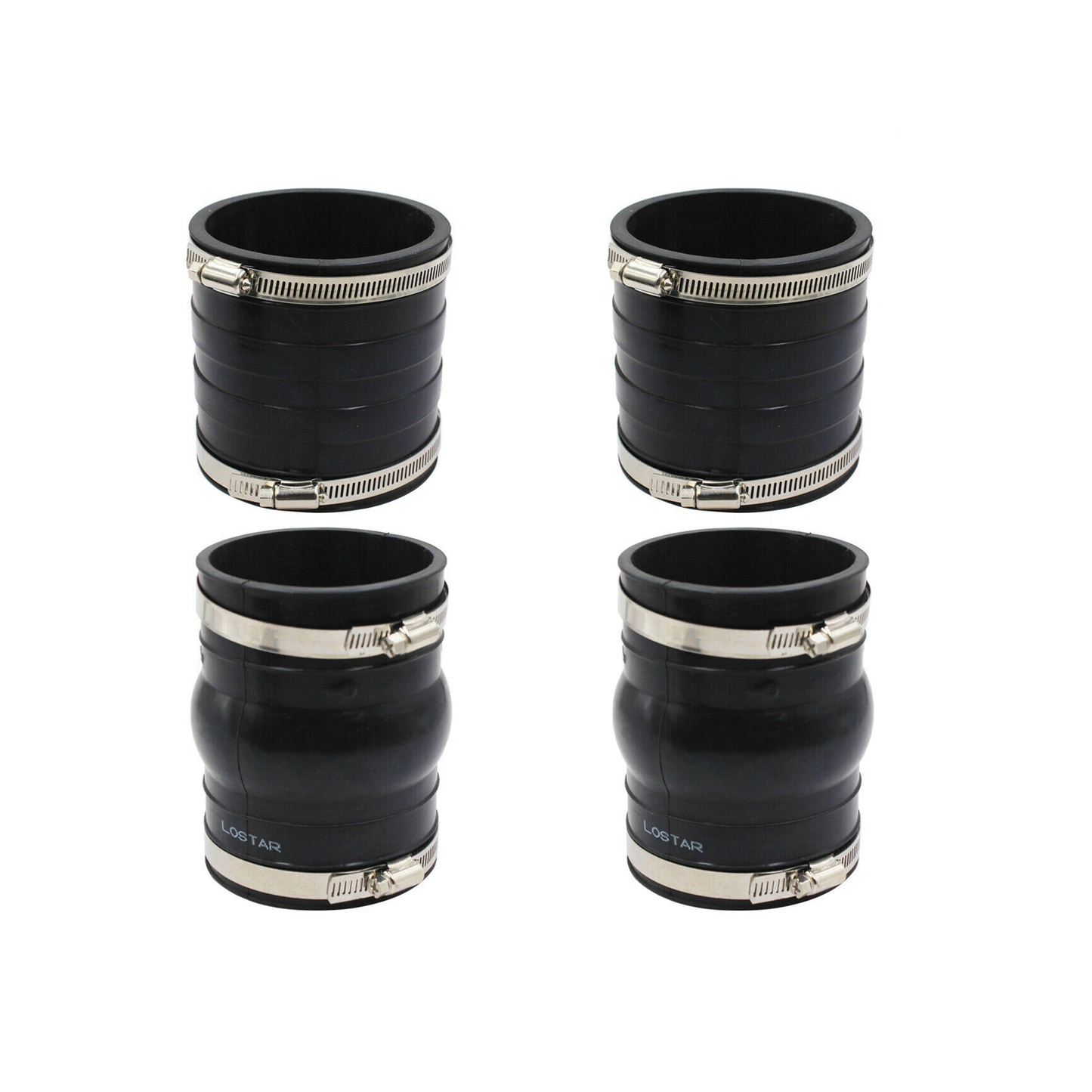 2 Set Exhaust Hose Bellow 3852696 3863450 for OMC Volvo Penta 4.3 5.0 5.7 Upper Lower Rubber Coupler