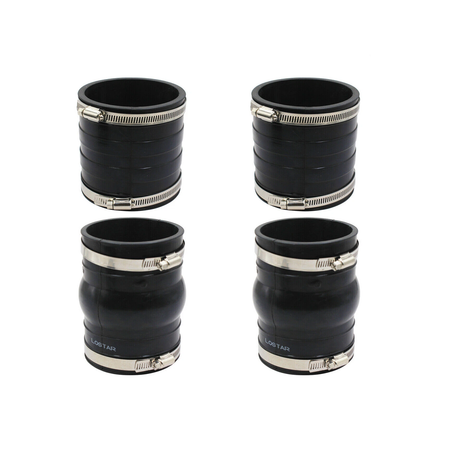 2 Set Exhaust Hose Bellow 3852696 3863450 for OMC Volvo Penta 4.3 5.0 5.7 Upper Lower Rubber Coupler - KUDUPARTS