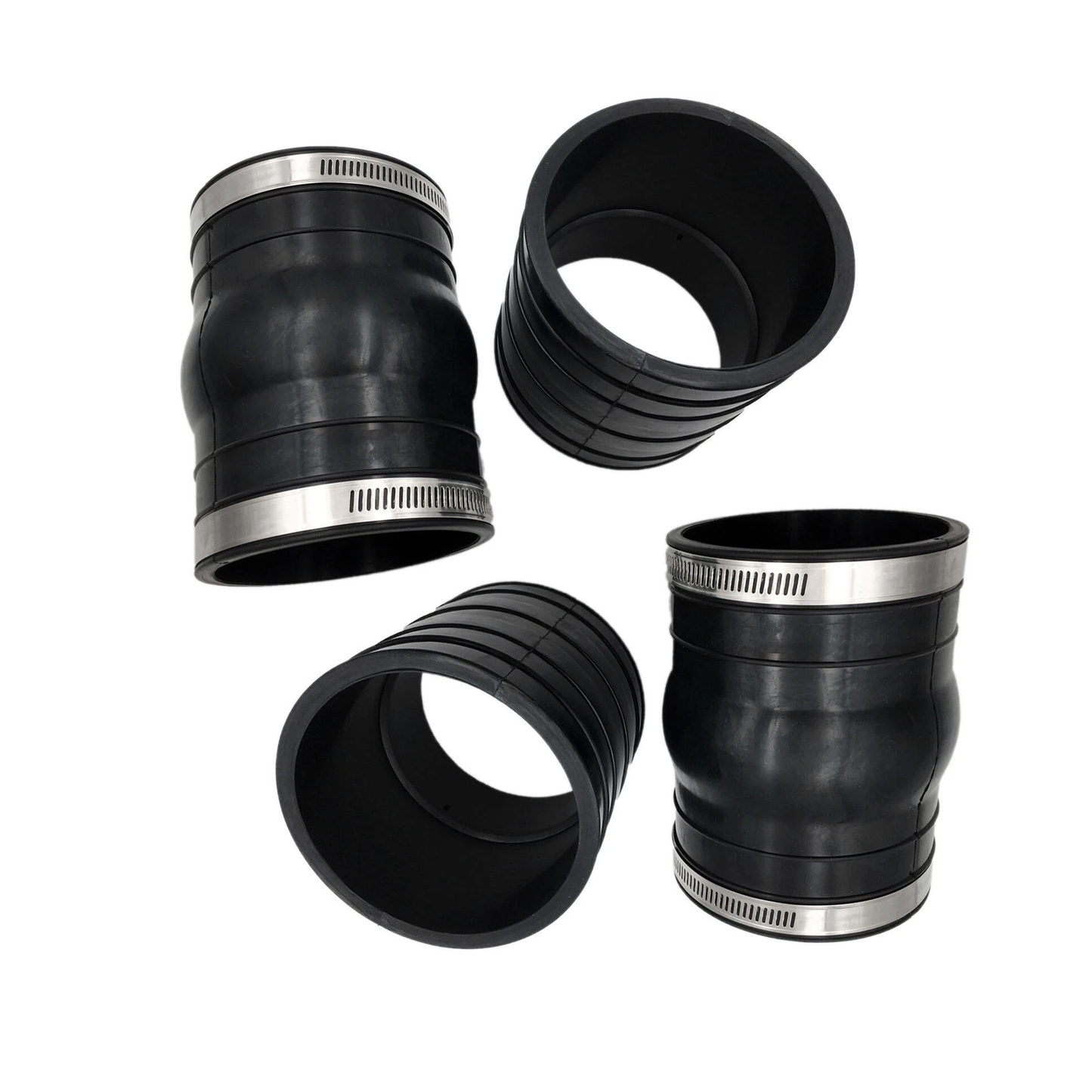 2 Set Exhaust Hose Bellow 3852696 3863450 for OMC Volvo Penta 4.3 5.0 5.7 Upper Lower Rubber Coupler