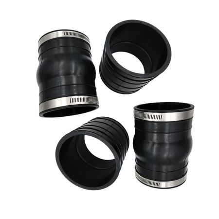 2 Set Exhaust Hose Bellow 3852696 3863450 for OMC Volvo Penta 4.3 5.0 5.7 Upper Lower Rubber Coupler - KUDUPARTS