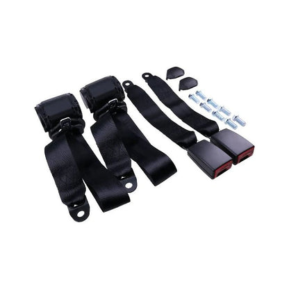 2 juegos de correas de cinturón de seguridad retráctiles de 3 puntos para coche, kit de cinturón ajustable ZL85FW