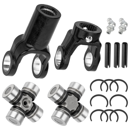 2 Side Front Prop Shaft Yoke & U-Joint 3235502 3260133 2203704 for Polaris ATV UTV Ranger 700 - KUDUPARTS