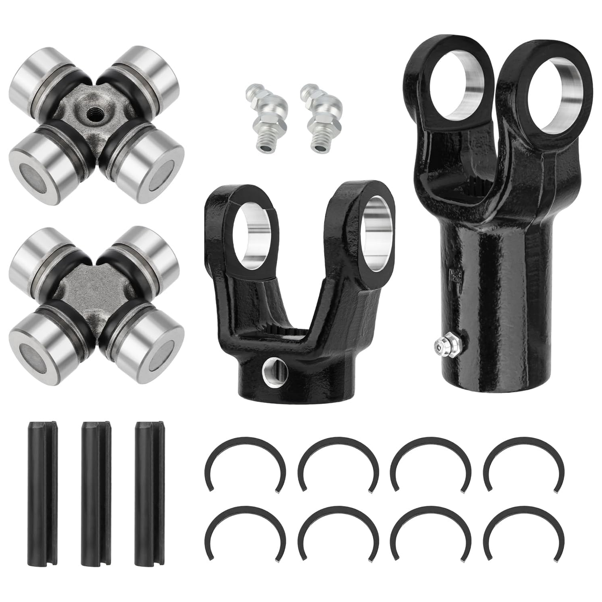 2 Side Front Prop Shaft Yoke & U-Joint 3235502 3260133 2203704 for Polaris ATV UTV Ranger 700 - KUDUPARTS