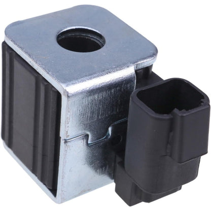 Solenoid Valve Coil AT393257 for John Deere Engine 4045 6068 6090 6135 Excavator 130G 180GLC 250G 300GLC - KUDUPARTS