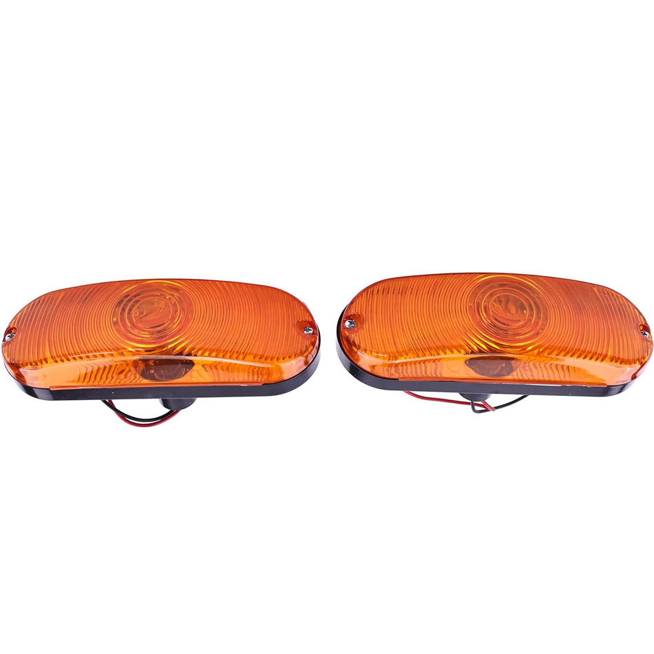 2pcs Amber Turn Signal Lamp D135384 Emergency Light Asembly For Case 580K 580L 580M 580N 585G 586H 586G Ship to US