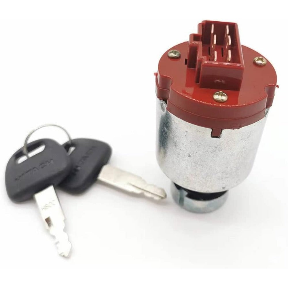 Ignition Switch W/ 2 Keys H800 4477373 AT154992 4250350 4448303 For John Deere 75C 80C 110 200LC 270CLC 490E - KUDUPARTS