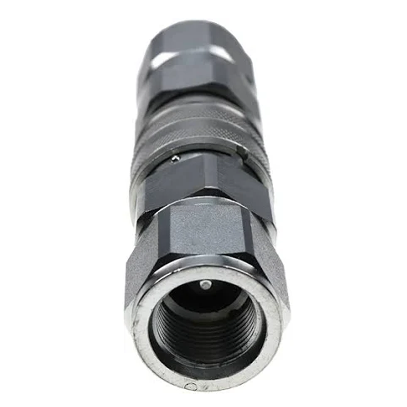 3/4" SAE - 5/8" Body Flat Face High Flow Hydraulic Quick Disconnect Coupler For Bobcat Kubota CASE JCB Thomas Gehl Volvo ASV Skid Steers