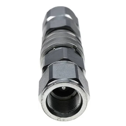 3/4" SAE - 5/8" Body Flat Face High Flow Hydraulic Quick Disconnect Coupler For Bobcat Kubota CASE JCB Thomas Gehl Volvo ASV Skid Steers
