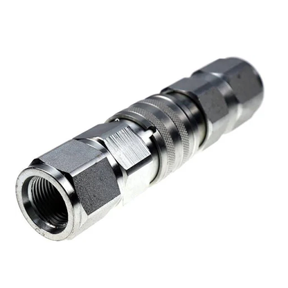 3/4" SAE - 5/8" Body Flat Face High Flow Hydraulic Quick Disconnect Coupler For Bobcat Kubota CASE JCB Thomas Gehl Volvo ASV Skid Steers