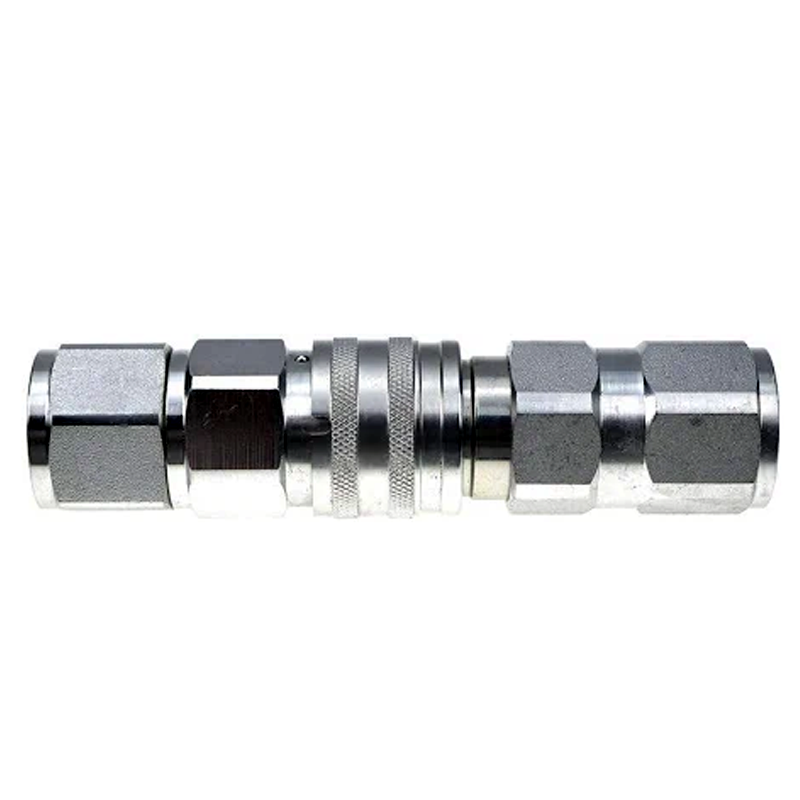 3/4" SAE - 5/8" Body Flat Face High Flow Hydraulic Quick Disconnect Coupler For Bobcat Kubota CASE JCB Thomas Gehl Volvo ASV Skid Steers