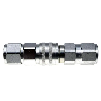 3/4" SAE - 5/8" Body Flat Face High Flow Hydraulic Quick Disconnect Coupler For Bobcat Kubota CASE JCB Thomas Gehl Volvo ASV Skid Steers