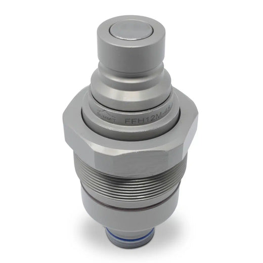 3/4" SAE Thread 1/2" body Flat Face Quick Connect Coupler Set for Bobcat Skid Steer Caterpillar John Deere CASE Volvo Gehl Kubota - KUDUPARTS