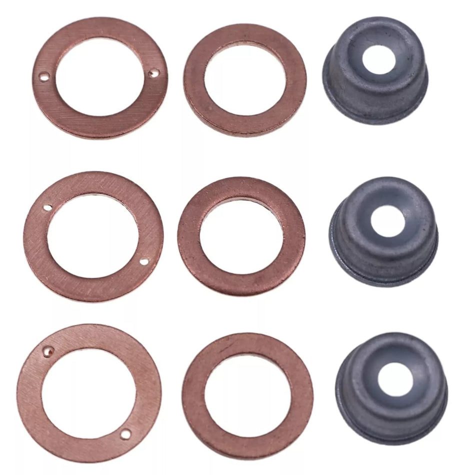 3 Cylinder Injector Seal Kit with Heat Shield 19077-53650 for Kubota Engine D662 D722