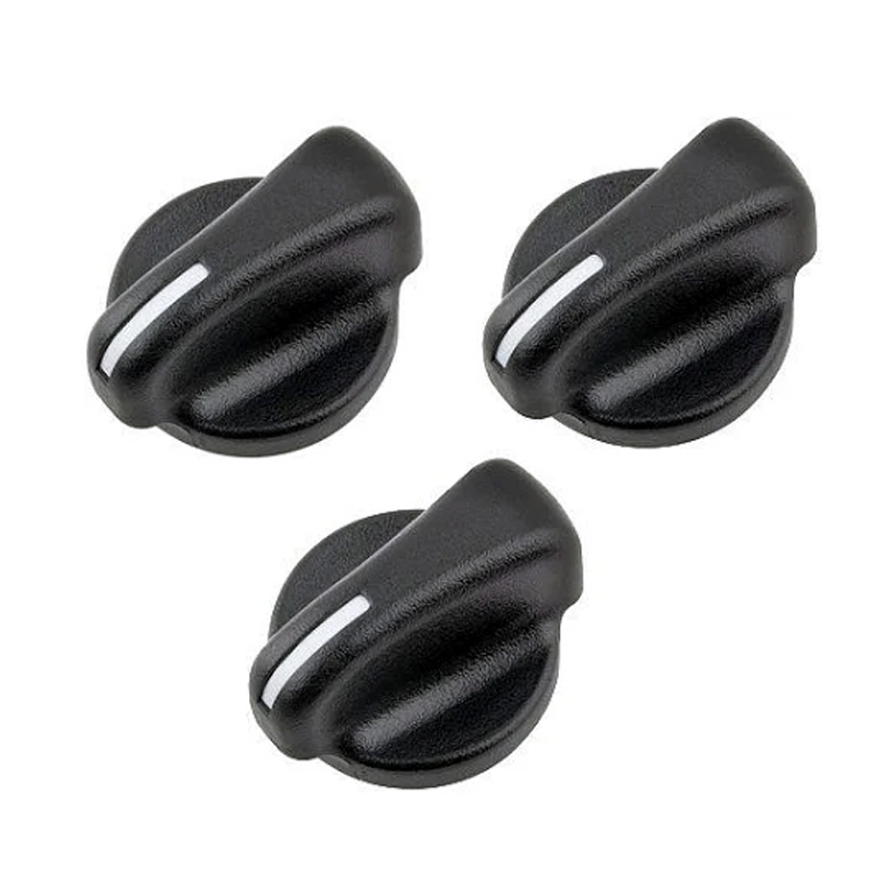 3 Pcs AC Heater Control Knob 5011218AC for Jeep Wrangler Dodge Ram Van 1500 2500 3500 - KUDUPARTS
