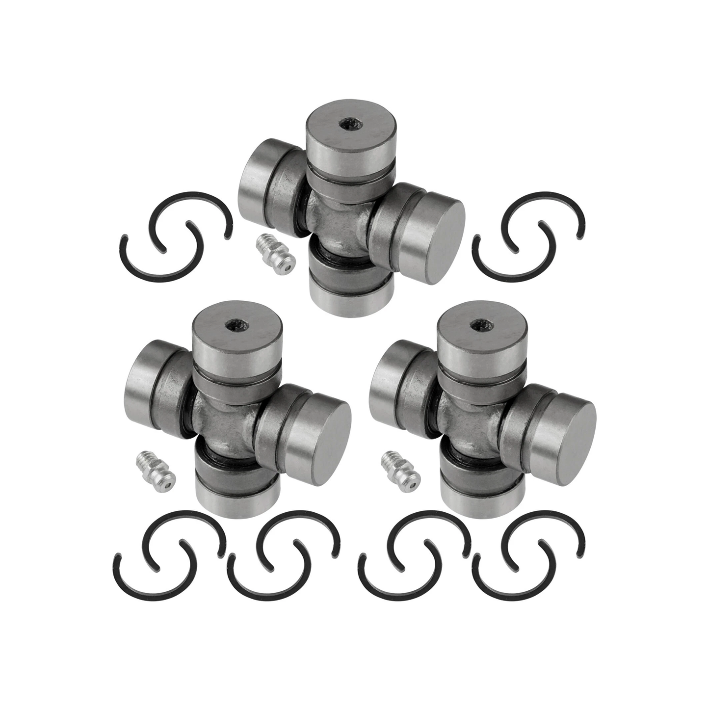 3 Pieces Front Drive Propeller Shaft U-Joint 49050-1075 for Kawasaki UTV KAF950 Mule KAF400 Mule - KUDUPARTS