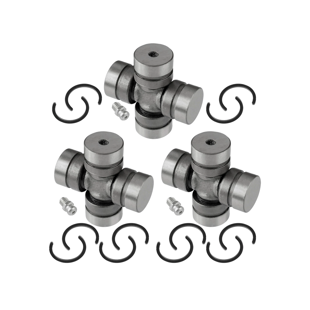 3 Pieces Front Drive Propeller Shaft U-Joint 49050-1075 for Kawasaki UTV KAF950 Mule KAF400 Mule - KUDUPARTS
