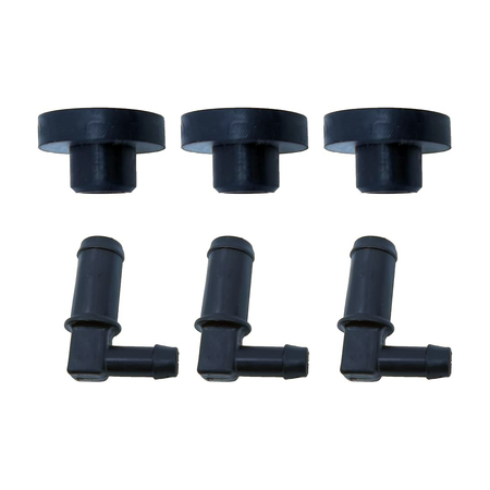3 Pieces Fuel Tank Stem & Bushing Kit 532139277 532003645 for Husqvarna Craftsman AYP Poulan Pro Roper and Weed Eater - KUDUPARTS