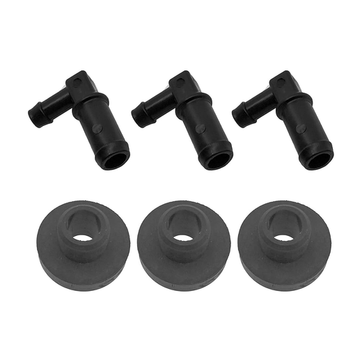 3 Pieces Fuel Tank Stem & Bushing Kit 532139277 532003645 for Husqvarna Craftsman AYP Poulan Pro Roper and Weed Eater - KUDUPARTS