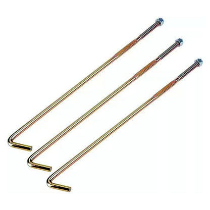 3 Piexes Battery Hold Down Rod J-Bolt Nut 11098G6 00571G2 602896 for EZGO Golf Cart RXV Electric 2008-up