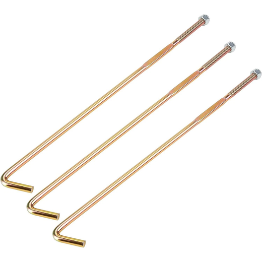 3 Piexes Battery Hold Down Rod J-Bolt Nut 11098G6 00571G2 602896 for EZGO Golf Cart RXV Electric 2008-up - KUDUPARTS