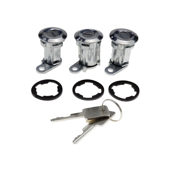 3pcs Door Lock Cylinder with Keys 8122874K3 for Jeep CJ Wrangler YJ Cherokee XJ 84-90