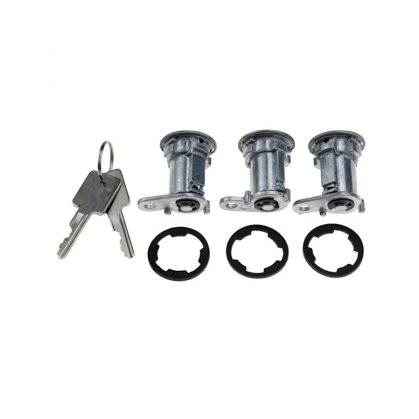 3pcs Door Lock Cylinder with Keys 8122874K3 for Jeep CJ Wrangler YJ Cherokee XJ 84-90 - KUDUPARTS