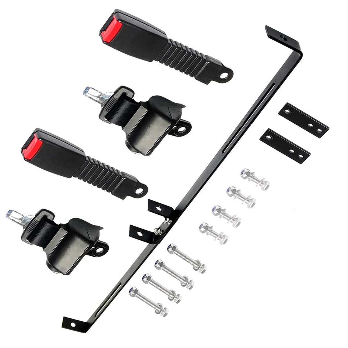 42 Retractable Seat Belt with Bracket for Yamaha E-Z-GO TXT RXV Club Car DS EV Star Most Golf Cart - KUDUPARTS