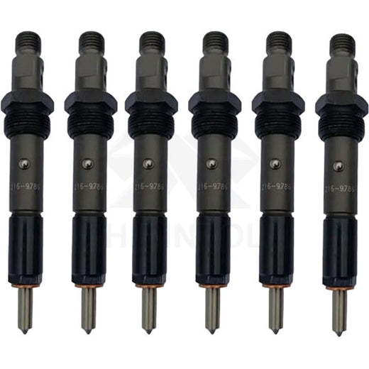 6 Pcs Fuel Injector 216-9786 for Caterpillar CAT Engine 3056E Loader 924G 928G 930G - KUDUPARTS